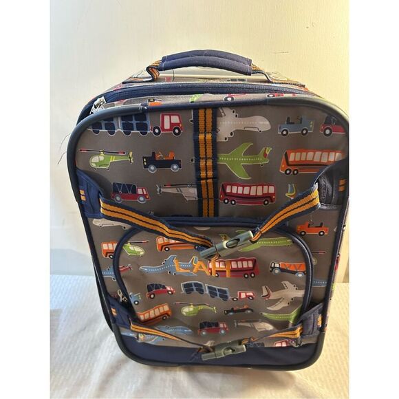 Pottery barn kids boys travel bag vehicle print rollers handle - Picture 2 of 15